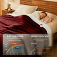 thumbnail image 2 of Homemate Electric Heated Blanket Full - 72"x84" Heating Bed Blankets Throw with 10 Heating Levels 8 Hours Auto Off Fast Heating Over-Heated Protection Ultra Soft Warm Flannel ETL Certified Red, 2 of 17