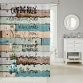 thumbnail image 4 of Happy Camping Print Bathroom Fabric Shower Curtain Set Camping Travel Car Shower Curtain Camper Theme Bath Curtain for Vintage Wooden Waterproof Curtains Stalls Bathtubs Decor 72"x72", 4 of 6