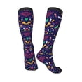 thumbnail image 4 of Balery Happy Mardi Gras Fun Novelty Socks Men'S Women'S Crew Socks Funny Crazy Novelty Socks Quirky And Cool Socks, 4 of 9