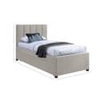 thumbnail image 3 of Meridian Furniture Harper Beige Linen Textured Fabric Twin Trundle Bed, 3 of 9