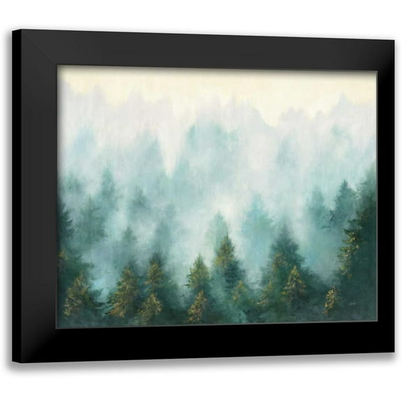 Purinton, Julia 14x12 Black Modern Framed Museum Art Print Titled - Misty Forest
