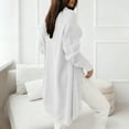thumbnail image 4 of Wensltd V-Neck Mid-Length Knit Cardigan Jacket for Women Solid Color Cozy Relaxed Fit Casual Sweater Outfits, 4 of 9