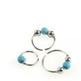 thumbnail image 4 of K-KED Fake Piercing Nose Hoops Clip Cuff Simple Nose Ring Cartilage Earrings Gifts-Rose Gold Turquoise-10mm, 4 of 9