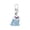 F, variant on Glow in The Dark Ghost Keychain Set Small Resin Miniature Halloween Luminous Tiny Assorted Spooky Figurine