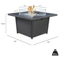 thumbnail image 7 of Kinger Home 42" Ethan Outdoor Patio Fire Pit Table w/ Wind Guard, Gray, 7 of 7