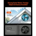 thumbnail image 3 of CAFORKP 15" Attic Exhaust Fan 1300 CFM, Adjustable Thermostat Gable Vent Fan for Garage, Roof & Shop Cooling Up to 1850 Sq.Ft, Galvanized Color with Outer Mesh, 3 of 11