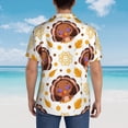 thumbnail image 6 of Bixox Men's Hawaiian Shirts Men's Fall Turkey Print Short-Sleeve Shirt-Large, 6 of 8