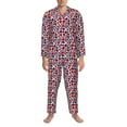 thumbnail image 3 of Sikiie Ladybugs Mens Pajama Set, Soft Warm Long Sleeve Sleepwear, Cozy Button-Down Pjs for Men-XX-Large, 3 of 7