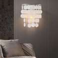 thumbnail image 3 of Modern Indoor Shells Wall Sconce Creative Silver Wall lamp Dimmable Round Wall Lighting Fixture for Bedroom,Living Room Girls Room 9.45" x 9.84", 3 of 16