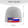 thumbnail image 4 of Russian America Flag Winter Beanie Hats for Men Women Warm Cozy Knitted Cuffed Skull Cap Gray, 4 of 6