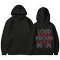 thumbnail image 1 of WEAIXIMIUNG Off The Shoulder Sweatshirt Women's Baseball Lettering Slogan Print Pocket Drawstring Print Hoodie, 1 of 4