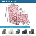thumbnail image 6 of SCRAWLGOD Floral Print Pink Recliner Chair Cover, Washable 4-Pieces Stretch Recliner Covers for Recliner Chair Soft Durable Reclining Chair Slipcover Furniture Protector for Dogs Cats, 6 of 7
