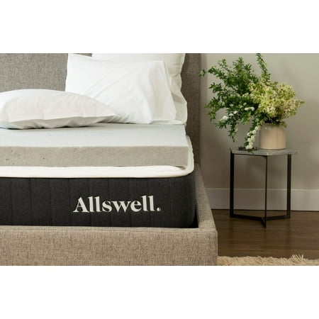 Allswell 2  Sleep Cool Memory Foam Mattress Topper Infused with Graphite  Queen