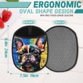 thumbnail image 2 of Black Graffiti Of French Bulldog Kitchen Pot Mat, 7.5x9.4 in Kitchen Mat for Oven, Heat Resistant Soft Quilted Cotton Lining for Safe Backing Cooking, 2PCS, 2 of 4