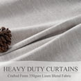 thumbnail image 2 of Jainmy 100% Blackout Flax Linen Curtains for Living Room, Rod Pocket & Back Tabs Light Blocking Thermal Insulated Bedroom Drapes ,52"x84",2 Panels,Linen, 2 of 10