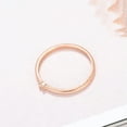 thumbnail image 6 of Ultra-fine Tail Ring 925 Silver CZ Womens Silver/Rose Gold Wedding Ring Size 3-8, 6 of 8