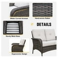 thumbnail image 6 of EAGLE PEAK 2-Piece Outdoor Furniture Set, All-Weather Patio Conversation Set w/ Loveseat & Coffee Table, 6 of 9