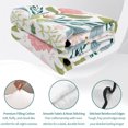 thumbnail image 4 of King Quilt Set 96''x106'', Boho Green Flower Lightweight Summer Bedspread Coverlet Set with 2 Pillow Shams, Botanical Watercolor Leaf Floral Breathable All Season Quilt Bedding for Bedroom/Guest Room, 4 of 9