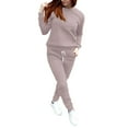 thumbnail image 4 of BLOCLOALO 2 Piece Lounge Set Long Sleeve Pullover Sweatshirts Fashionable Sports Casual Jacket Trousers Round Neck Suit Sweatpants and Sweatshirt Set Plus Size Workout Sets Casual Sets Khaki 4Xl, 4 of 8