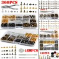 thumbnail image 2 of Leather Craft Repairs Decor Kit Leather Rivets Double Cap Rivet Tubular Metal Studs, 2 of 17