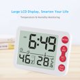thumbnail image 4 of Digital Indoor Thermometer & Hygrometer with Clock LCD Display ℃/ ℉ Selectable Countdown Timer Accurate Temperature Humidity Monitor for Home Office, 4 of 8