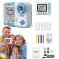 thumbnail image 1 of Huzeye Snapalette Printcam, Kids Instant Print Camera, 1080p HD, 10x Zoom, Selfie & Video (Blue), 1 of 5
