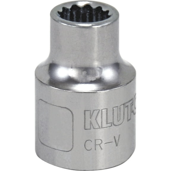 Klutch Socket, Metric, 8mm, 3/8in.-Drive, 12-Pt.