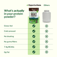 thumbnail image 4 of Opportuniteas - Grass Fed Whey Isolate Protein Powder, 27g Protein, Colombian Coffee, 1lb, 4 of 9