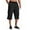 Black, variant on Men's Capri Pants Twill Elastic Below Knee Cargo Shorts with 7 Pockets 3/4 Capri Long Shorts
