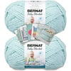 Bernat Baby Blanket Yarn - Big Ball 10.5 oz - 2 Pack with Pattern Cards in Color Seafoam