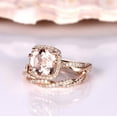 thumbnail image 4 of HeartsAndYou 2.02ct Natural Morganite Bridal Set Engagement Ring 100% 14k SOLID Rose Gold, 4 of 9