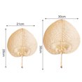 thumbnail image 5 of Pebbuoy Bamboo Hand Fans Natural Handmade Weaving Fans Lightweight Palm Leaf Fan Children And Adults Handheld Fan with 2 Size for Summer Cooling Down, 5 of 6