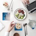 thumbnail image 1 of POGLIP Ocean Theme Shark Set of 6 Coaster for Drinks, Absorbent Ceramic Stone Coasters Cup Mat with Cork Base for Home Kitchen Room Coffee Table Bar Decor, 1 of 4