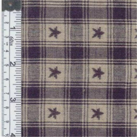 Textile Creations CC-311 Country Cupboard Jacquard Fabric, Navy Star Plaid, 15 yd.