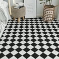 thumbnail image 6 of Abyssaly 12"×12" Self - Adhesive Black and White Checkered Floor Tiles for Bathroom Kitchen, 10Pcs, 6 of 7