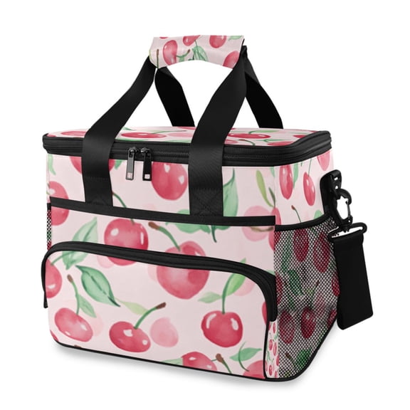 Cooler bag Watercolor Pink Cherry 15L Insulated Lunch Bag Large Cooler Suitable for camping and picnics