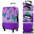 thumbnail image 5 of Purple Butterfly Leopard Pattern Luggage Cover Fashion Suitcase Cover Baggage Covers Fit 25-28 Inch Luggage (Go Travel), 5 of 5