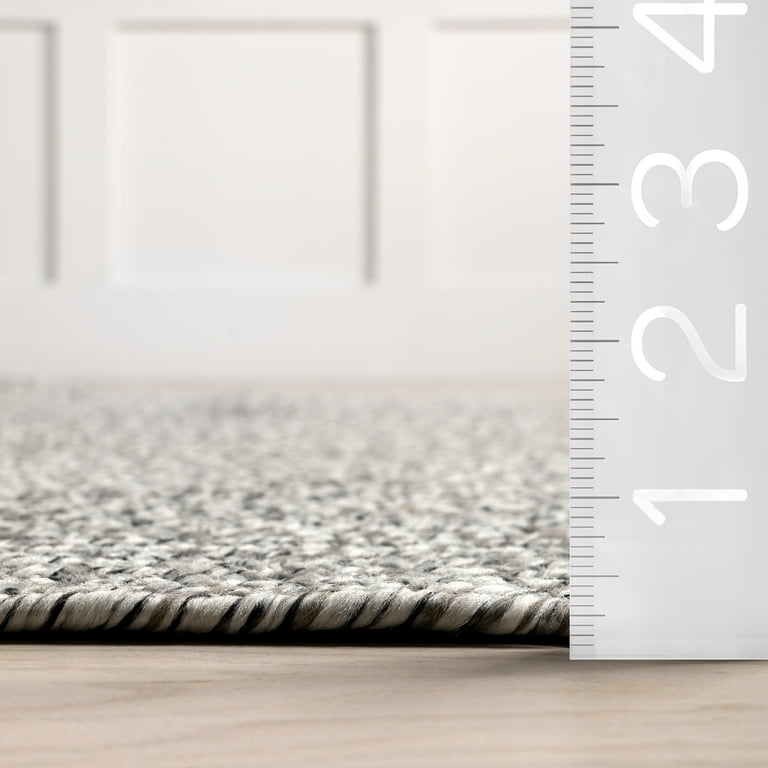 Super Area Rugs Braided Rug 2'x3' Oval - Taupe Gray Indoor/Outdoor Door Mat Made From Recycled Plastic