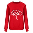 thumbnail image 5 of Cute Valentines Outfits For Women Long Sleeve Love Heart Graphic Sweatshirts Pullover Valentine's Crewneck Sweatshirt, 5 of 6