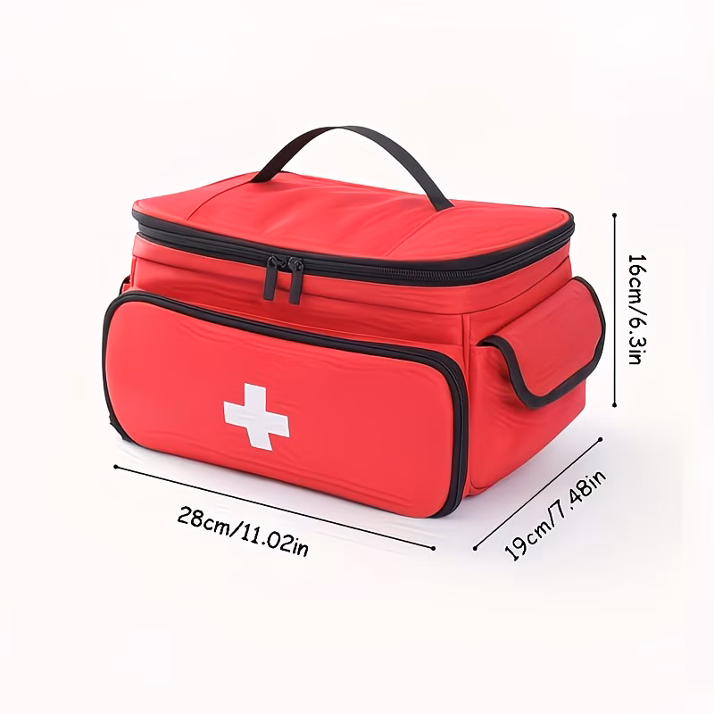 Travel Medicine Bag Organizer, Medicine Organizer Storage, Pill Bottle Organizer Storage, Medication Organizer for Home, Medicine Kit, Travel Emergency Kit (Bag Only), Shelf Baskets