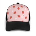 thumbnail image 3 of Yiaed Hand Drawn Strawberry Print Baseball Cap Dad Hat Polo Style Plain Blank Adjustable Size, 3 of 5