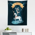 thumbnail image 1 of Circus Tapestry, Carnival Arena Girl Performer Dancing with Rings on a White Horse Under Spot Design, Fabric Wall Hanging Decor for Bedroom Living Room Dorm, 5 Sizes, Multicolor, by Ambesonne, 1 of 1
