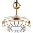 thumbnail image 4 of Anqidi 42" Modern 4 Retractable Blades Ceiling Fan Light 3-Color 3-Speed Chandelier Ceiling Fan w/Remote (Gold), 4 of 10