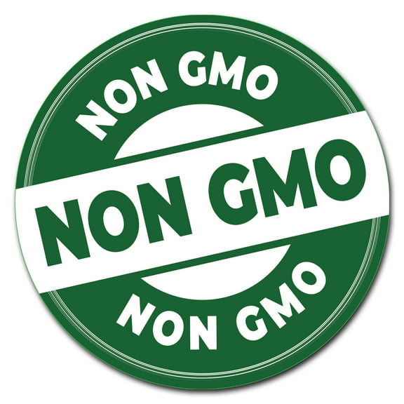 SignMission C-24-CIR-WS-Non GMO Corrugated Plastic Sign with Stakes 24 in. Circular - Farmers Market Non Gmo