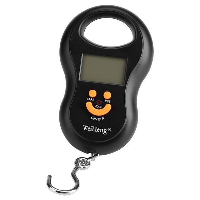 Herwey Pocket Digital Luggage Scale Fishing Hook Electronic Capacity Hanging Hook Portable