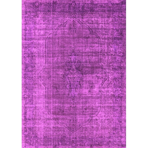 Ahgly Company Indoor Rectangle Oriental Pink Industrial Area Rugs, 2' x 5'