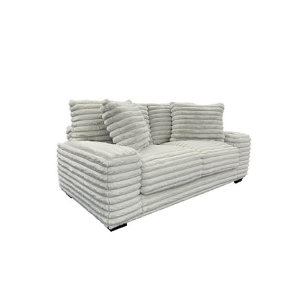 Porter Designs Big Chill Microfiber Loveseat - Gray