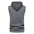thumbnail image 4 of IROINNID Hoodies for Men Casual Solid Hooded Sweatshirt Sleeveless Pullover Tank Tops Blouse,Dark Gray, 4 of 9
