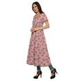 thumbnail image 2 of Moomaya Printed Front Slit Dresses For Women Short Sleeve Kurti Summer Wear, 2 of 6