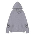 thumbnail image 3 of Sweat à Capuche Réversible Imprimé pour Femmes avec Poches Manches Longues Décontracté 100 pour Cent Polyester Vêtements d'Automne pour Adolescentes Petit Sweat à Capuche pour Femmes avec Fermeture Éclair, 3 of 3